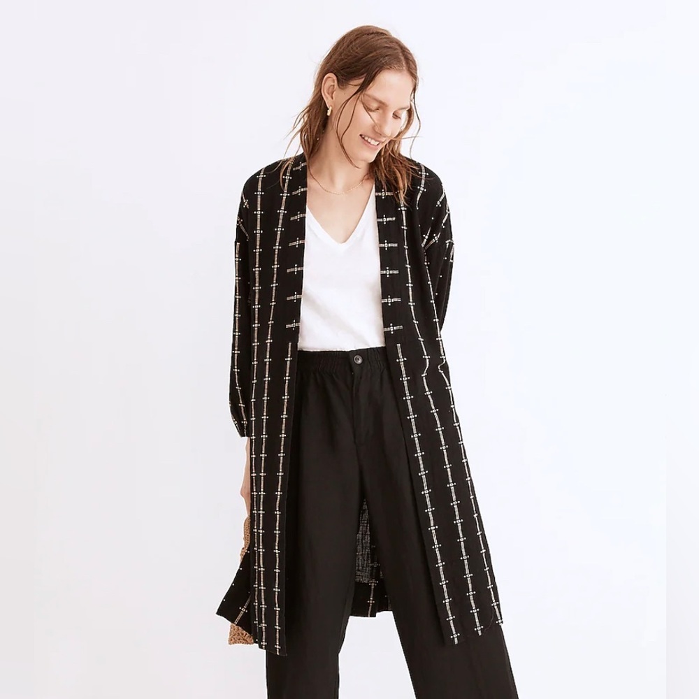Madewell Robe Jacket in Jacquard Stripe